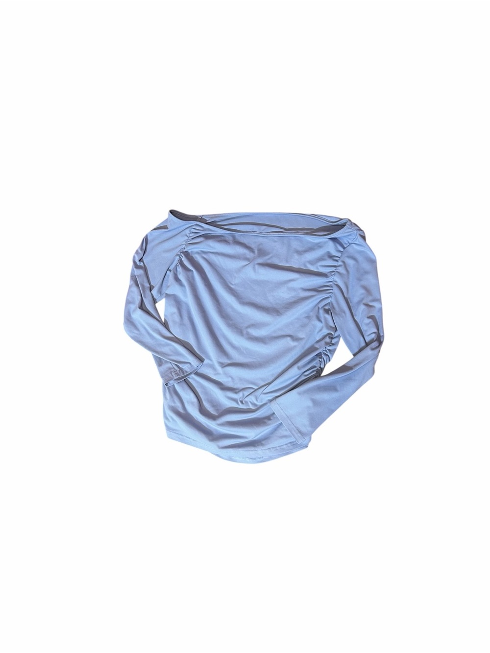 SHEIN Curvy Lavender Light Blue Ruched Top